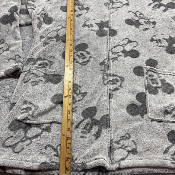 Disney Mickey & Minnie Mouse Sleepwear Full Zip Fleece Robe Jacket Gray Size 3X - Picture 3 of 7